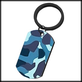 White Fang AZ365 Key Holder, Camouflage, Tag, Fashion Accessory, Simple, Men's, Women's,, green