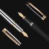 KEYZOR Black Fountain Pen Set, Elegant Fountain Pen with 24