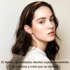 6 Pcs Diadema de Plástico Fina, Elástica y Sin Presión
