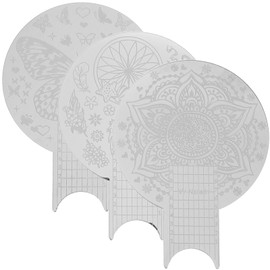 Healeved 3pcs Nail Art Stamper, Nail Stamping Plate DIY Stamping Kit Art Stamp Stamp Plates s Printer