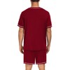 SWOMOG Men Modal Pajamas Set Comfy Sleepwear Short Sleeve Pjs