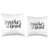 GRATEFUL AND BLESSED Throw Pillow