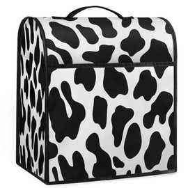 Gublec Kitchen Appliance Cover - Cow Print Dust Cover for 6-8 Quart Stand Mixer & Coffee Maker - Fits Tilt Head & Bowl Lift Models - With Pockets