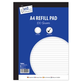 Just stationery 100 Sheet A4 Refill Pad, White