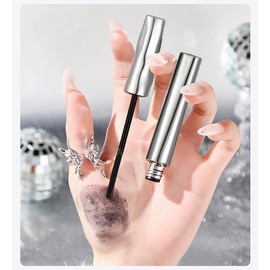 Waterproof Metal Wand Natural Washable Mascara, Steel Pipe Eyelash Primer Waterproof Long Lasting Lash Extensions Mascaras Long Lasting Smudge-Proof No Flaking (2 PCS and 1pcs Eyelash curler tool)