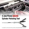 Ollanoos 19-64mm 3-Jaw Piston Cylinder Polishing Tool, Polishing Tool Flexible
