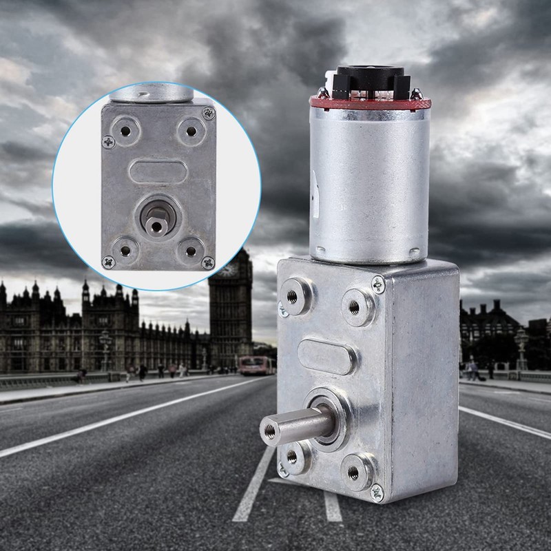 12V High Torque Worm Geared Motor, Geared Motor, DC Motor