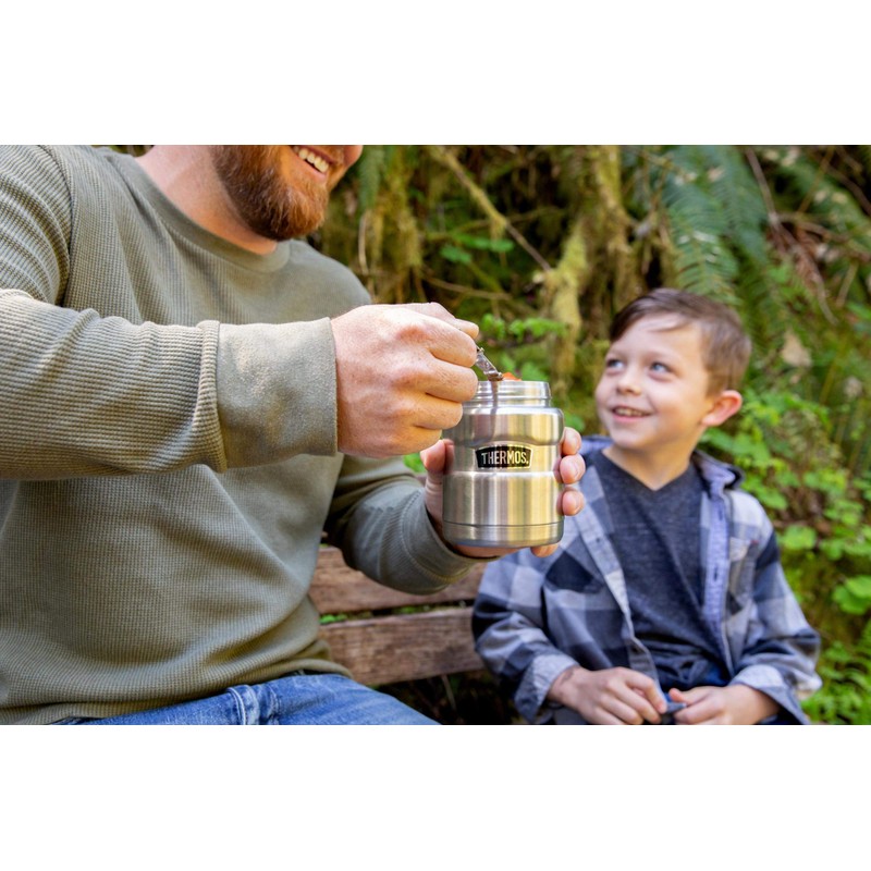 Thermos Stainless King 16 Ounce Food Jar with Folding Spoon,