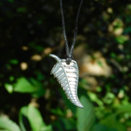 Maori Pendant New Zealand Silver Fern, New Zealand Fern, Designed in New Zealand, Hand Cast in German Pewter, by William Sturt, pewter