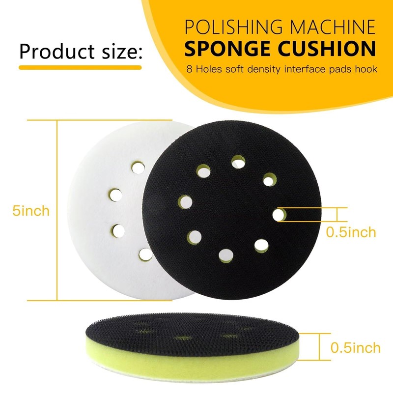 BUTITNOW 4pcs New Foam Sanding Pads for Orbital Sander Dual