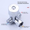 Brass Hot Cold Water Mixing Valve, G1/2 Faucet Temperature Mixer