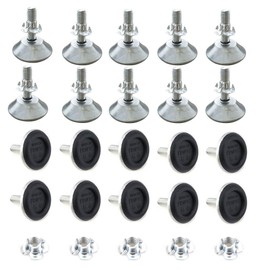 Circe-eu M8 Adjustable Furniture Leveling Feet with T-Nut 40x30mm 10pcs
