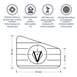 152 x Golf Impact Stickers – Weatherproof Impact Tape for Year-Round Training to Hit the Sweet Spot (Iron)