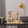 ROKR Marble Roller Coaster Clockwork Mechanical 3D Puzzle Game Woodcraft
