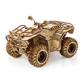 Hallisun 3D Wooden Puzzle for Adults, Motorcycle Car 3D Wooden Puzzle Mechanical Model Kit, Wood DIY ATV Quad Bike Toy Building, Vintage Construction Craft Set, DIY Christmas Birthday Gifts, 417 PCS