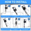 4 Pieces Adjustable Toilet Fill Valve Replacement Kit with Gloves,
