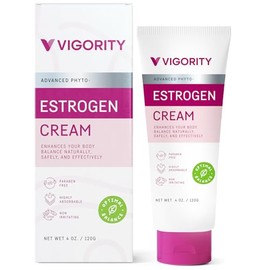 Vigority- Crema de estrgeno para mujeres, bioidntica natural, alivio de los sofocos en la menopausia, crema de estrgeno con ame silvestre, apoyo para 