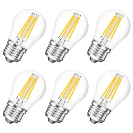 Bombilla Led, 4w Igual 40w Edison Bombilla De Globo E26 AC120v 400LM G45, Bombilla Para Rustic Sputnik, Ventilador De Techo, Tocador, Candelabros, Apliques De Pared 6pack (4000K Blanco Frío)