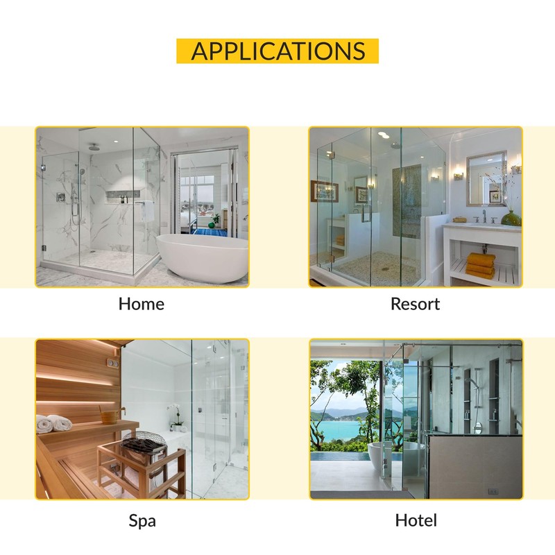 Brixwell Shower Door Wall Mount Hinge with Full Back Plate,