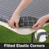 Spotjoy Rectangle Table Cloth, Elastic Fitted Flannel Backed Plastic Table
