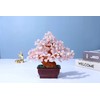Top Plaza Rose Quartz Healing Crystal Money Tree 7 Inch