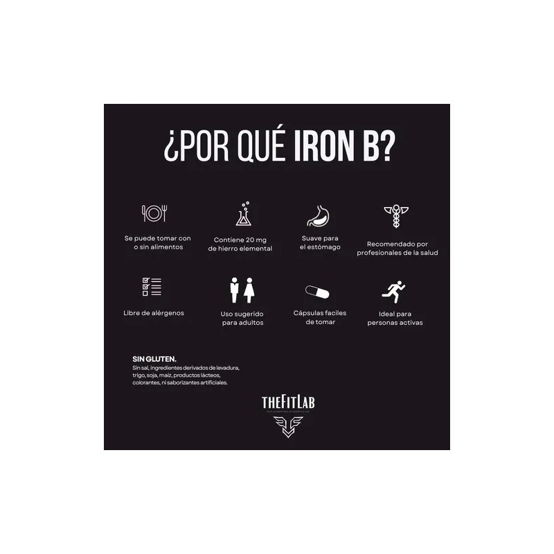 Thefitlab-iron B-suplemento De Hierro, Vit C, Grupo B Y Zinc