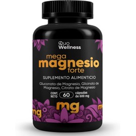 Mega Magnesio Forte – Mezcla de Magnesios Premium: Gluconato, Glicinato y Citrato de Magnesio | Alta Absorción y Eficacia