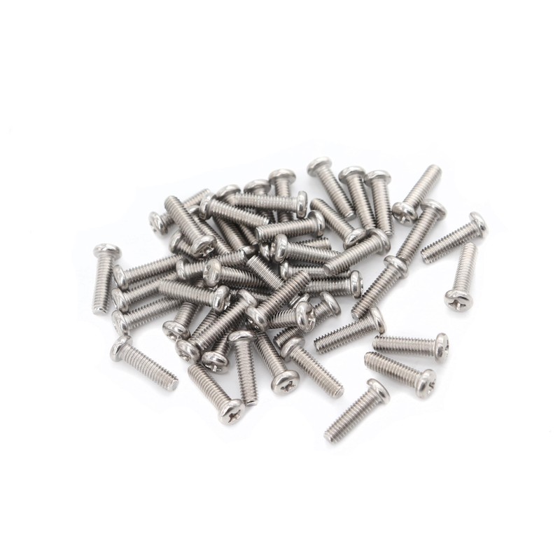 cSeao 100pcs M2 x 25mm Pan Head Phillips Drive Machine