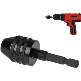 Bestgle 1/4 Inch Hex Shank Keyless Drill Chuck Conversion Tool Quick Change Adapter Converter 0.5mm - 3mm Small Drill Chuck Adapter