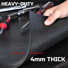 ONREVA Tool Box Liner 30 inch Wide x 22 Ft Large, Toolbox Drawer Liners, Heavy Duty Shelf Rubber Mat, Non Slip Pad Organizer for Rolling Tool Chest Drawers, Cabinet, Workbench, Black
