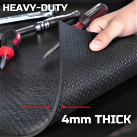 ONREVA Tool Box Liner 30 inch Wide x 22 Ft Large, Toolbox Drawer Liners, Heavy Duty Shelf Rubber Mat, Non Slip Pad Organizer for Rolling Tool Chest Drawers, Cabinet, Workbench, Black