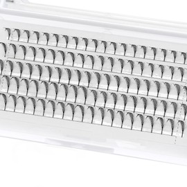 LZM Premade Fan Eyelash Extension, Spiky Anime Ready Eyelash Fans, 0.05 Thickness, D Curl, 11-15 mm, Manga Eyelash Extension (02)