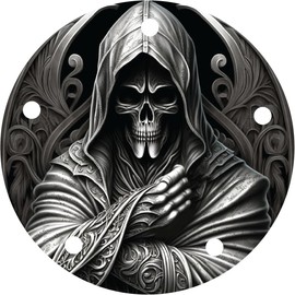 Kustom Cycle Parts Death Skeleton Points/Timing Cover Compatible with Harley Davidson Motorcycles (Fits: Twin Cam 1999 to 2017 Motors)