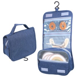 Ostomy Colostomy Travel Bag,Hanging Organizer Bag Accessory Storage Bags Pouch for Ostomy Supplies (Grey) (Navy Blue)