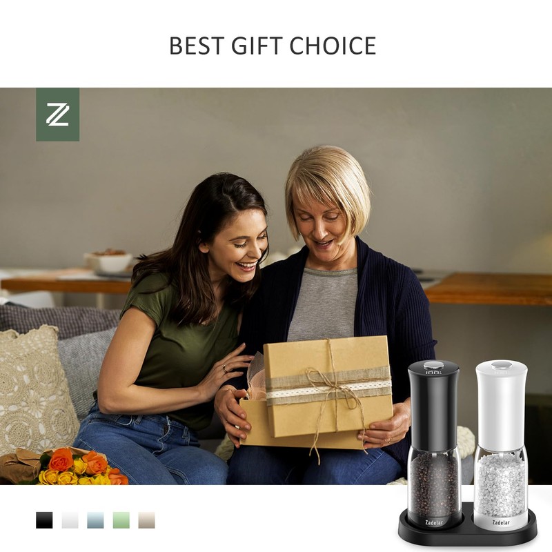 Salt and Pepper Grinder Set with LED Power Display Larger