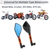 RATCHROLL 1 Set Universal Motorcycle Rear View Mirrors Adjustable Bar