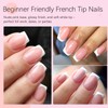AddFavor 240pcs French Tip Press on Nails Short Square Fake
