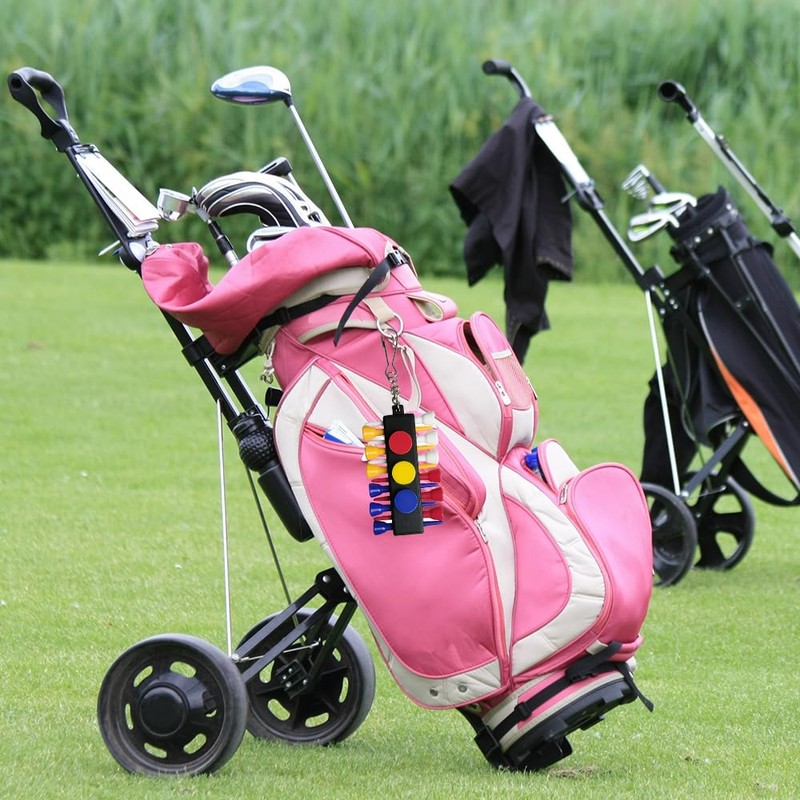 SIAOBIULYG Golf Tee Holder with 12 Plastic Golf Tees 3