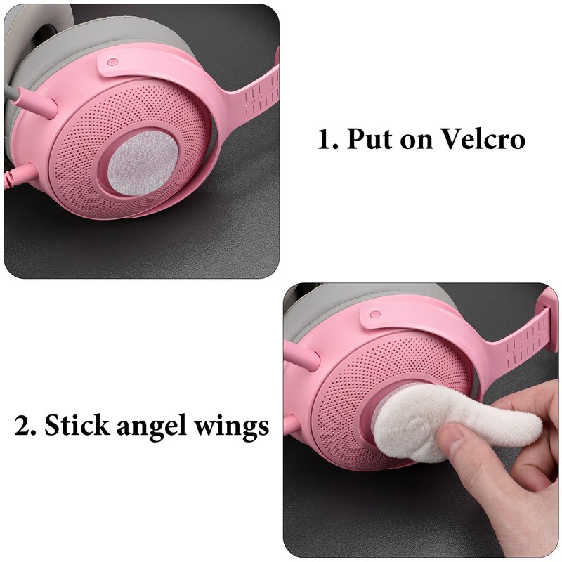 Geekria Angel Wings Decorative Earphone DIY Decoration Accessories Easy Installation