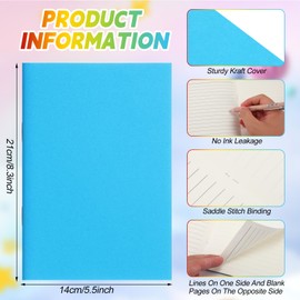 Gueevin 12 Pcs Blank Books for Kids to Write Stories Bulk Small Notebooks Journals Colorful Soft Cover Notebooks for Drawing Students Gifts for Christmas End of The Year 5.5''x 8.3'' (Classic Colors)