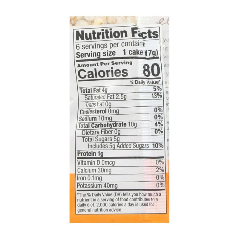 UD_Element Organic Vanilla Orange Rice Cakes 3.5 Oz Case of