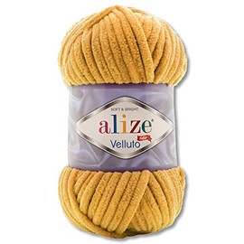 100 g Alize Velluto Wolle in 30 Auswahl (02 | Senf)