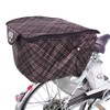 MARUTO D-2RCH2850 2-Tier Zipper Back Basket Cover, Thick, Check/Brown