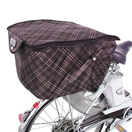 MARUTO D-2RCH2850 2-Tier Zipper Back Basket Cover, Thick, Check/Brown