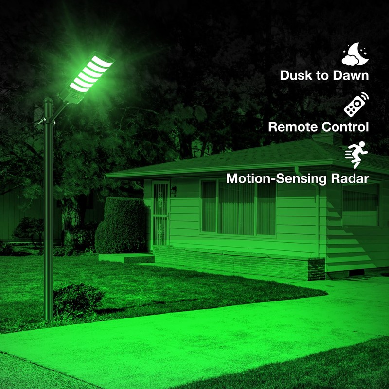 Hog Lights for Night Hunting,Powered Feeder Light(Green) 18000LM Solar Lights