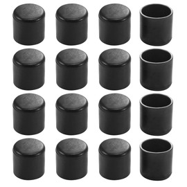 sourcing map Pack of 16 Chair Leg Caps Pipe Plugs PVC Leg Cap Feet Cover 22 mm Inner Diameter Scratch-Resistant Protective Caps for Furniture