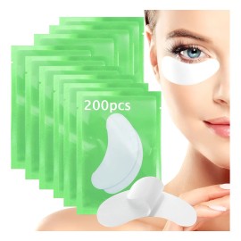 200 Pares Parches Empaque Hidrogel Para Ojos Pestañas Mink Verde