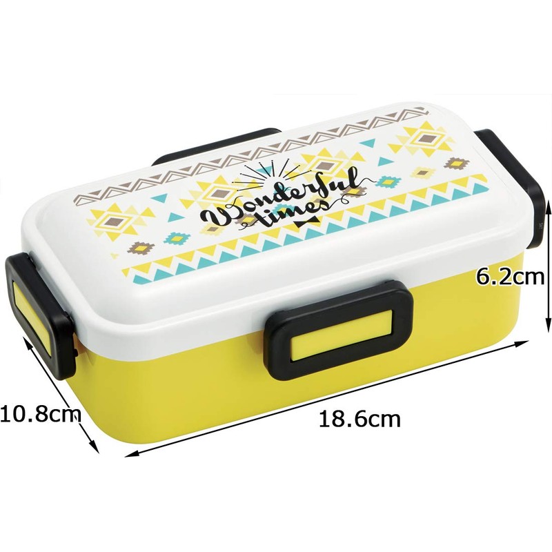 Skater PFLB6 Lunch Box, Fluffy Dome-Shaped Lid, Wonderful Time, 18.9