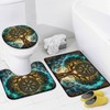 Tree of Life 4 Piece Shower Curtain Set Decorative Bathroom