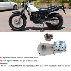 Klanata Universal Gear Box Clutch Kit, 14T Drum Housing, Compatible with 47cc 49cc Mini Pocket Quad Dirt Bikes, ATV Pocket Rocket T8F Chain
